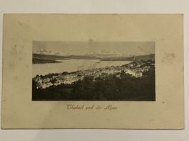 Ansichtskarte: Thalwil und die Alpen
