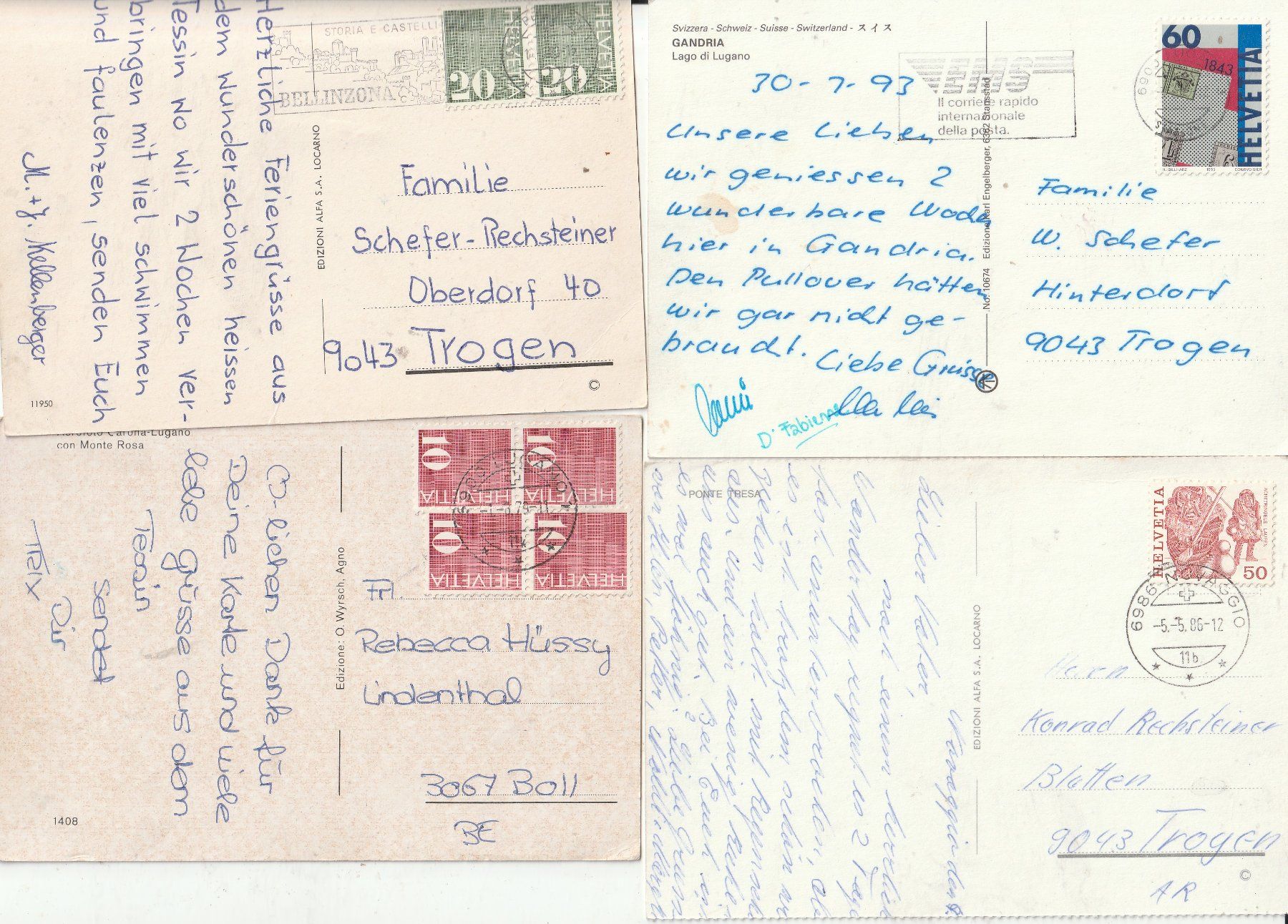 Cartoline postali: 15 Diverse karten Tessin – Usato da Lumbrein venduto da made02 1