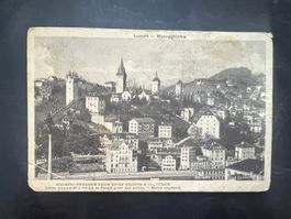 AK  ca. 1910 Luzern Werbekarte  fleckig  (G3326)