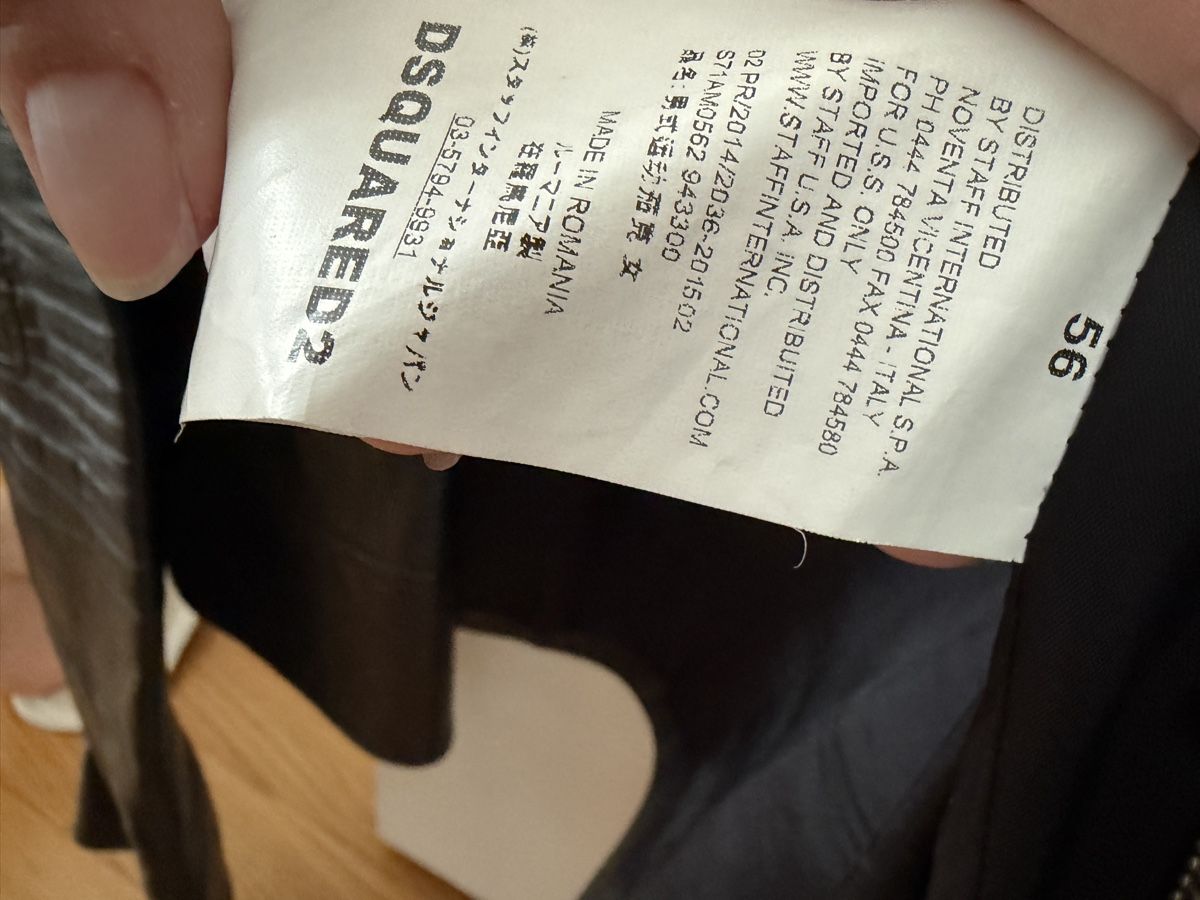 Dsquared2 Giacche: Dsquared2 Leather Jacket - Men's Size 56- Black Biker – Nuovo (secondo la descrizione) da Oberengstringen venduto da Titina90 3