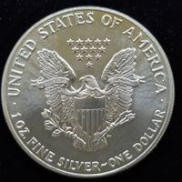US $ American Eagle 1 Unze Silber 999/1000, 1989