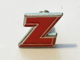 Pin "Z" rot silber