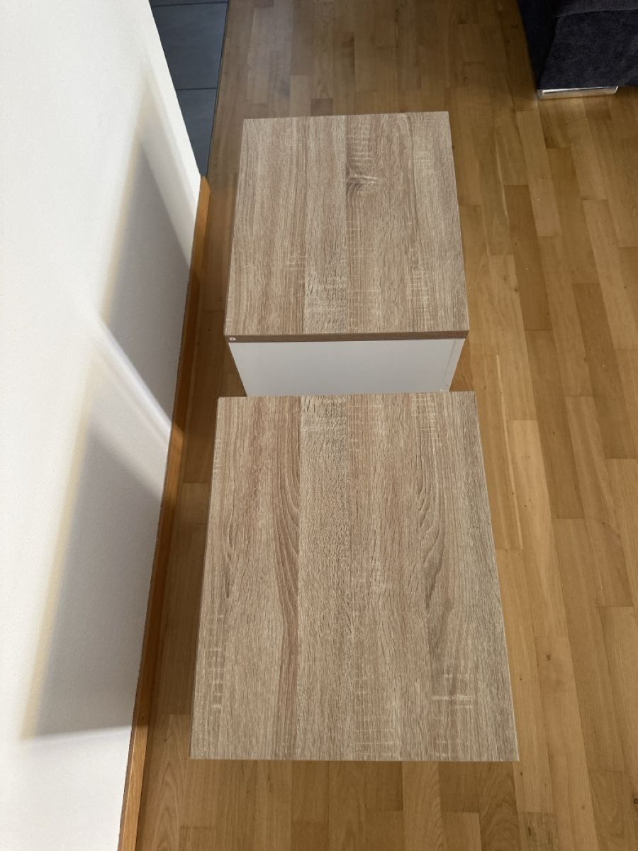 Nachttische: Nachttische weiss/Holzoptik 2er Set – Neu (gemäss Beschreibung) aus Obergösgen von val_hfj8 1