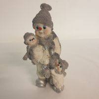 Süsser Schneemann Deko Figur, Winterzeit Weihnachten