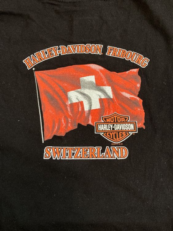 Harley-Davidson T-shirt: Harley Davidson T-Shirt Switzerland Zurich See Fribourg Sz L – Usato da Lausanne venduto da le_souk 3