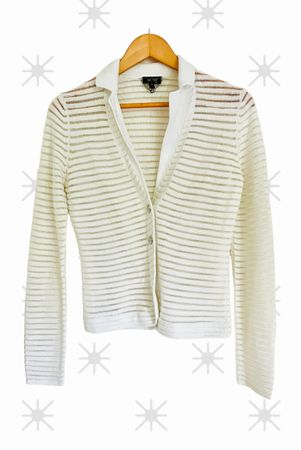 Armani Jeans Jaquette en laine effet transparent taille 40