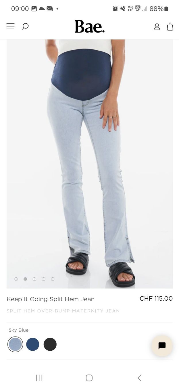 Jeans: Umstands Jeans flared, hellblau (neu) – Nuovo e nell'imballaggio originale da Widnau venduto da niccli