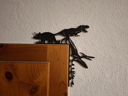 Dinosaurier Tür Deko, Zimmer Kinder, Schwarz, Dino Spielzeug