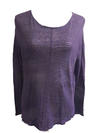 ca. Gr. 40 42 MARC O’POLO Leinenshirt in cassis s. Masse