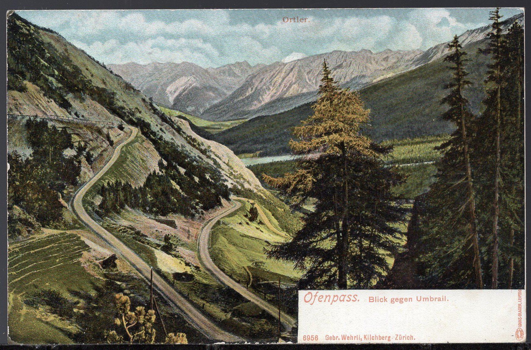 Ansichtskarten: Ofenpass   blick  gegen  Umbrail – Gebraucht aus Aarau von kufi44