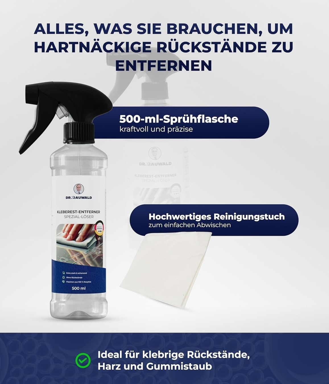 Prodotti di pulizia: Kleberestentferner 500ml mit Reinigungstuch – Nuovo e nell'imballaggio originale da Suhr venduto da SchnapperCH 1