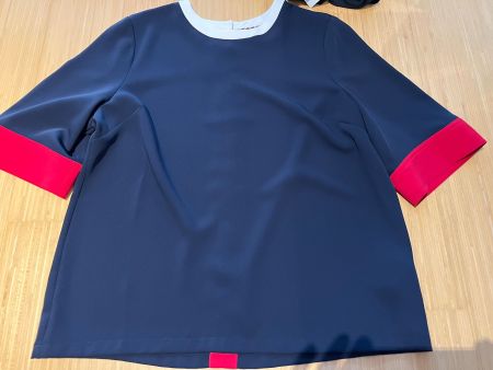 Tommy Hilfiger Damenbluse, Grösse 42, Dunkelblau/Rot/Weiss