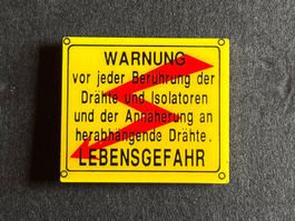 Pin Schild Achtung Lebensgefahr pm