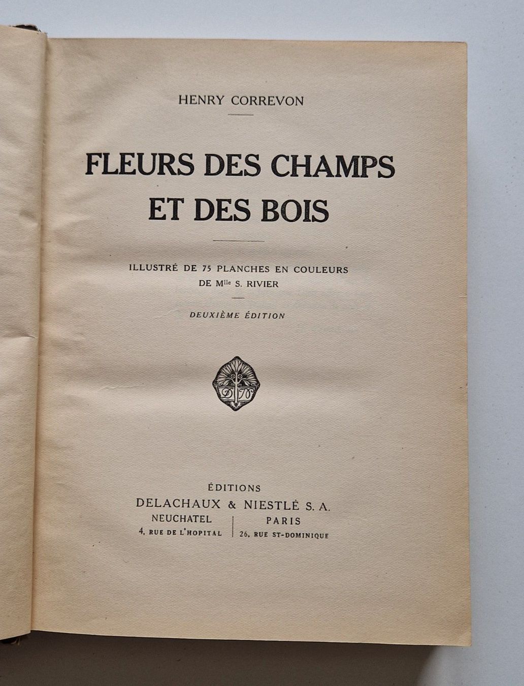 Libri: 1922 - Fleurs des champs et des bois – Usato da Fortunau (Ayent) venduto da le.baron 1