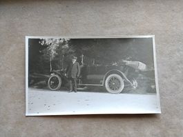 Oldtimer foto aus privat Foto Album,  Antik