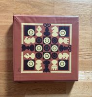 Brettspiel Kombi Schach Dame Mühle mit Figuren und Spielbret