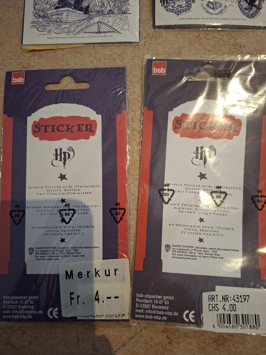 Sticker: 15 Stickerset Harry Potter bsb – Nuovo (secondo la descrizione) da Klingnau venduto da vollmond36 4