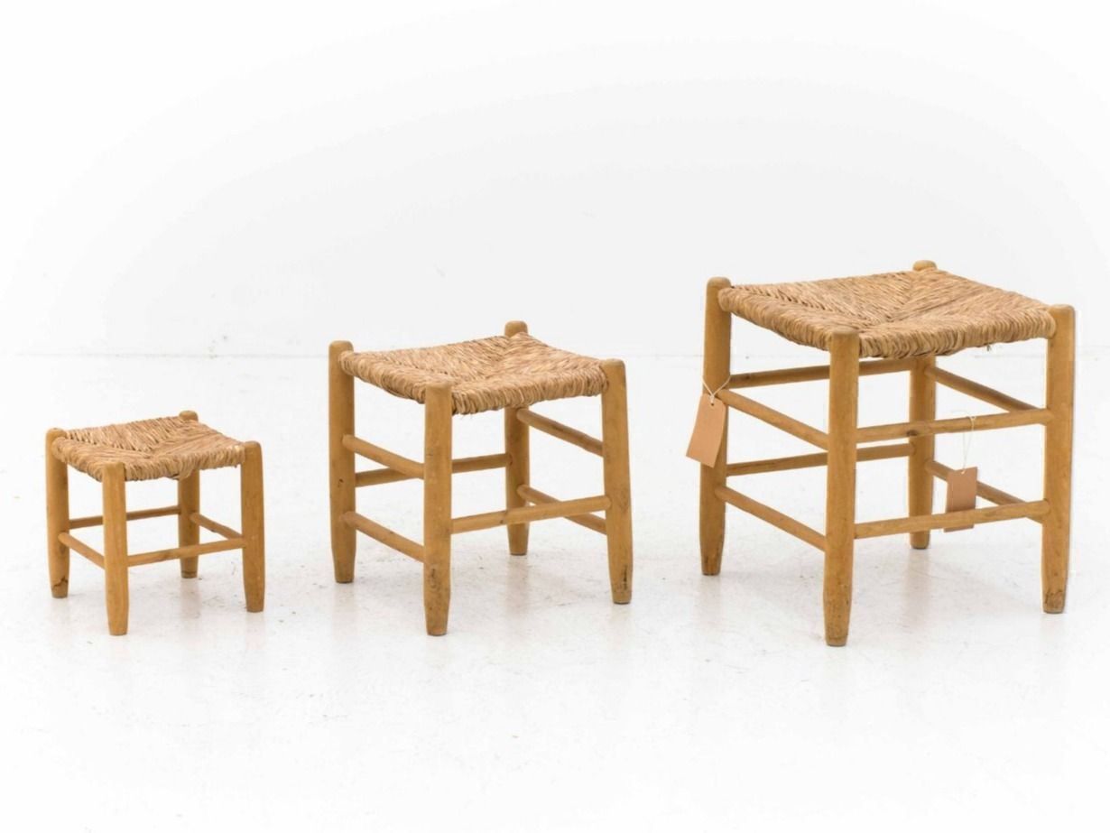 Sgabelli: Stapel Bast Hocker Set 1960er – Usato da Zürich venduto da STUZH38