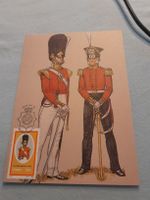 Carte postale ancienne avec timbre - Uniformes militaires!