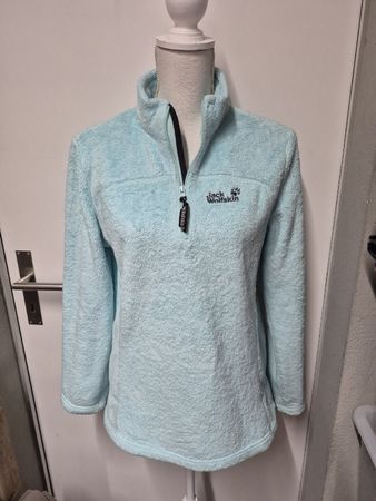 Jack Wolfskin Fleece Pullover Nanuk Gr.M türkis Logo Pfote