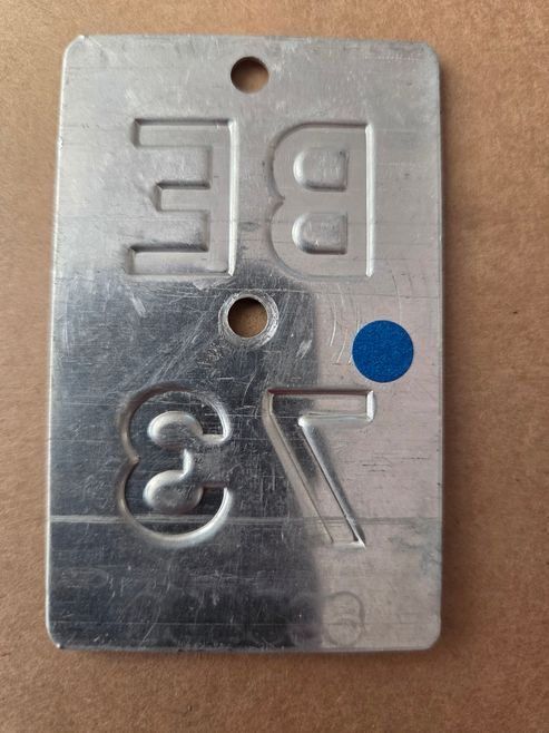 Sachs Ecriteaux: Velonummer BE 73 plaque velo – D'occasion à Schenkon par Uhu007 1