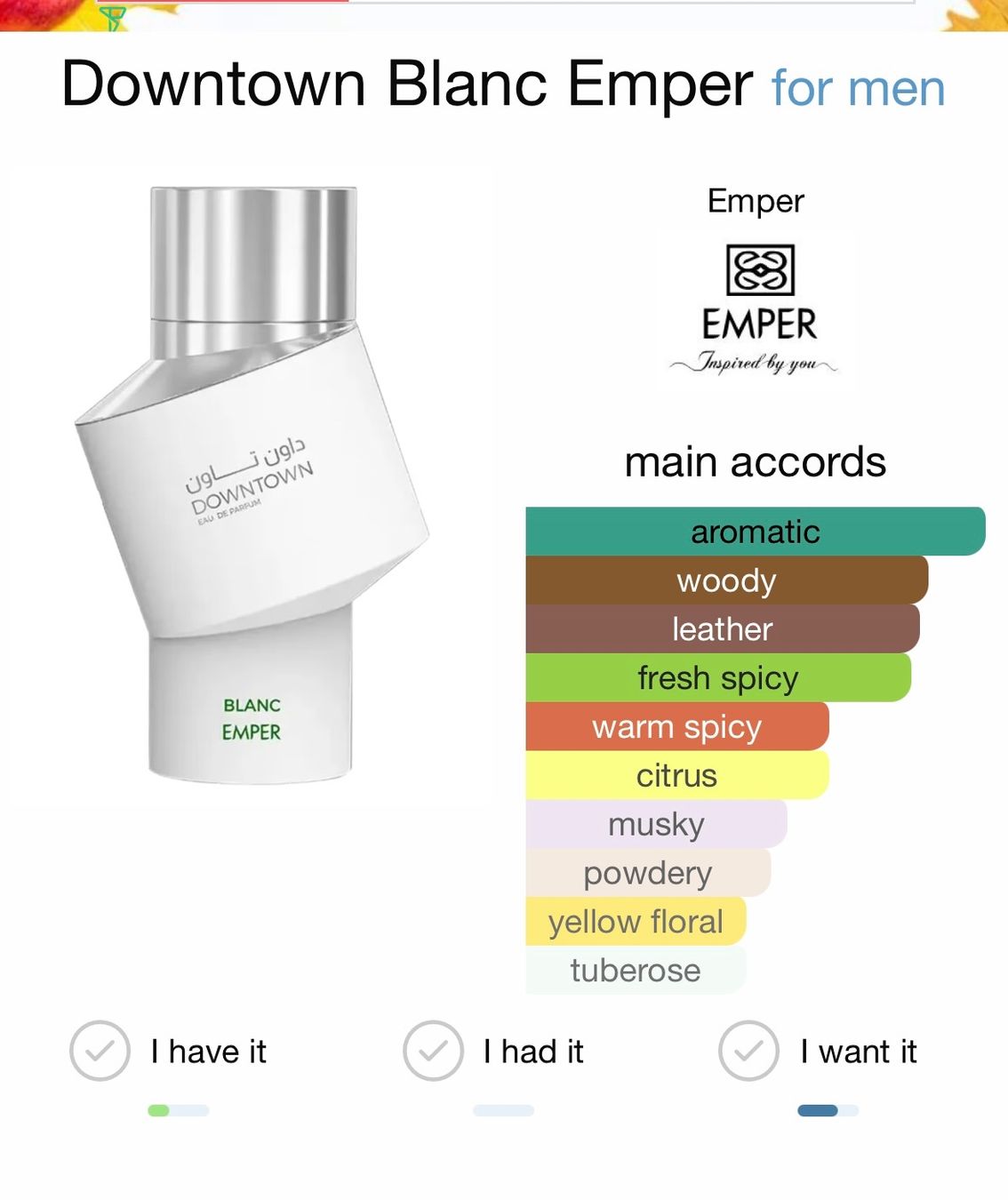 Profumi & Eau de Toilette: EMPER Downtown Blanc EDP 2ml. Sample. (L.12.12 Blanc Lacoste – Nuovo e nell'imballaggio originale da Zürich venduto da deruja 1