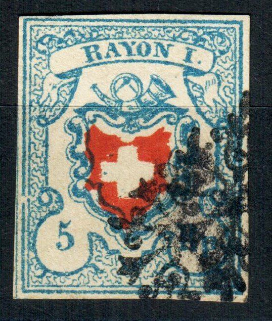 Alle Briefmarken: ALTSCHWEIZ «Rayon I, hellblau, ROSETTE VON PFYN» – Gebraucht aus St. Gallen von MuellerFamilyOffice
