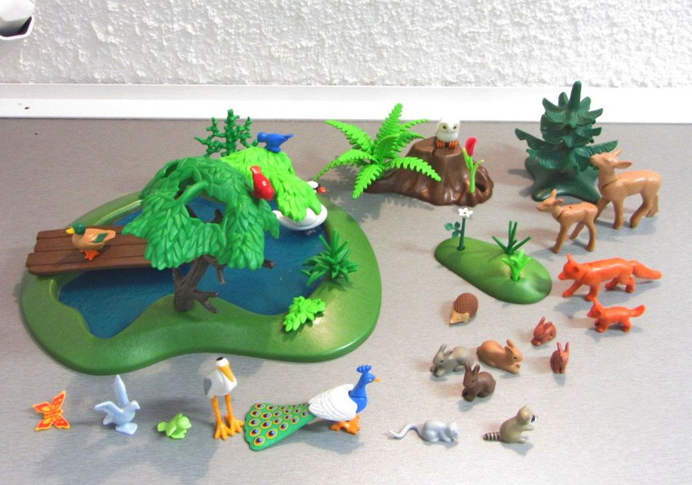 Playmobil herzige Wald und Wiesentiere mit Teich Kaufen auf Ricardo