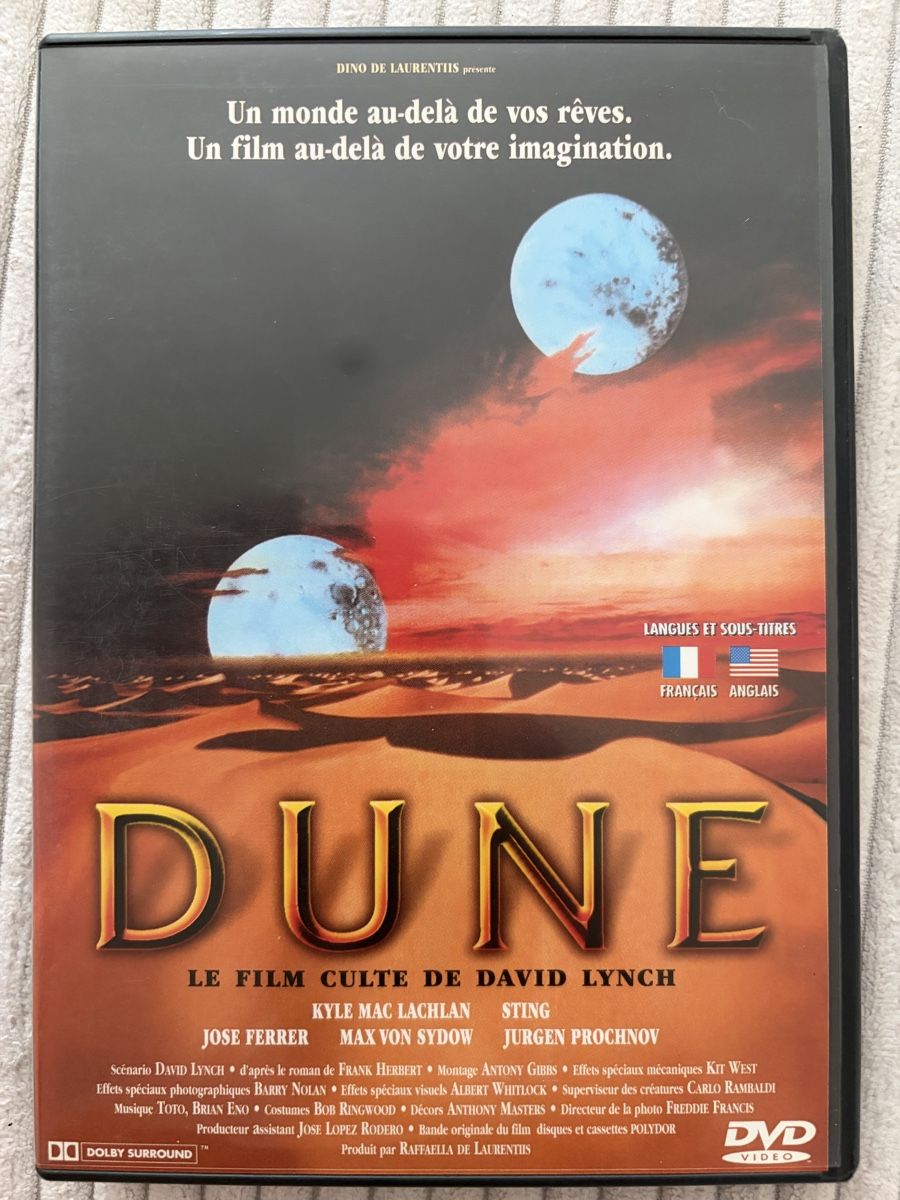Tutti i DVDs: DVD : Dune (1984 - Fr. / Angl.) – Usato da Yverdon-les-Bains venduto da Chewbacca67
