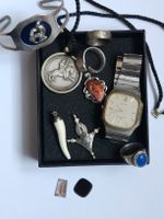 Schmuck Konvolut: Vintage Ringe, Anhänger, Uhr - Fundgrube!