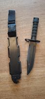 Baïonnette airsoft en plastique noire, avec étui 