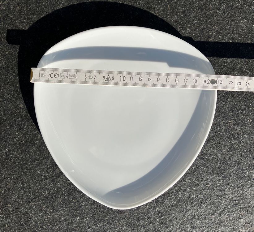 7 Porzellan Teller Seltmann Sketch weiss dreieckig top (Gebraucht) in