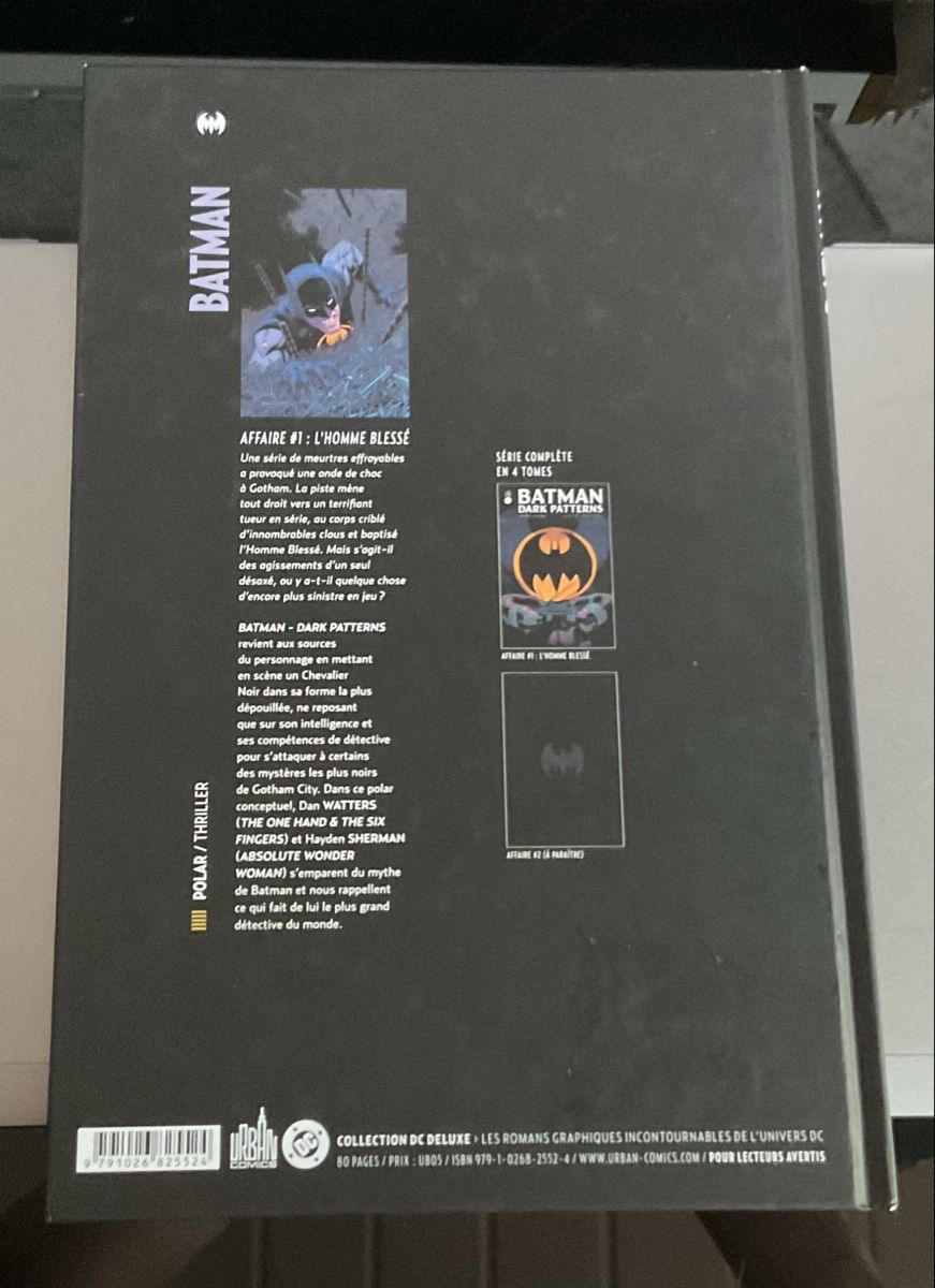Fumetti: Batman Dark Patterns Affaire 1 L'homme Blessé DC Comics – Usato da Eclépens venduto da Shunyam 1