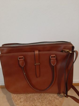 Leder Akten Tasche Damen Fossil