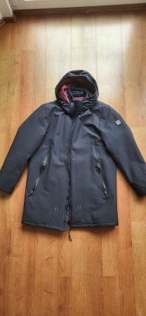 Timezone Winter Jacke / Mantel mit Kapuze schwarz Grösse XL