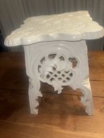 Vintage Beistelltisch/Hocker Weiss Shabby Chic Stil
