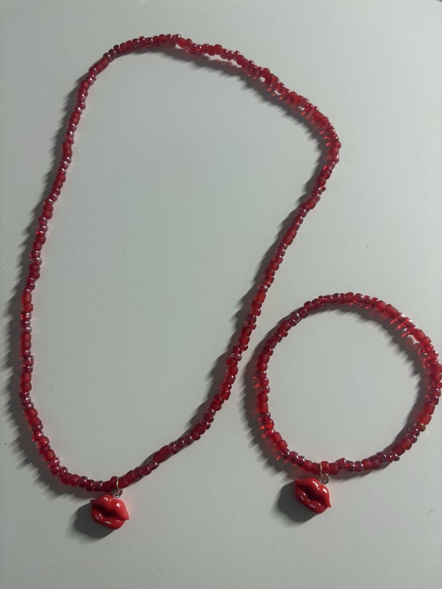 Ketten: Rote Perlenkette mit Armband, Handmade Unikat Schmuck – Neu (gemäss Beschreibung) aus Winterthur von nik_pr58 1
