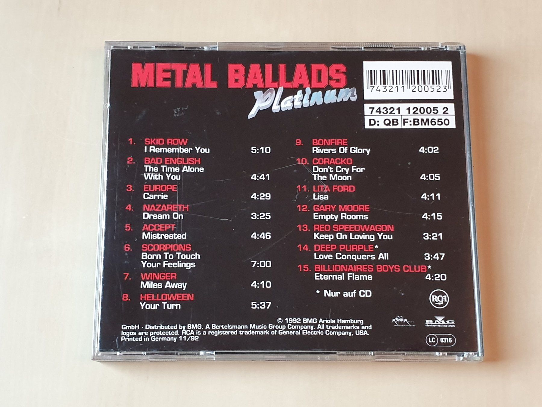 CDs: Metal Ballads Platinum – Gebraucht aus Stansstad von collectorsshop 1