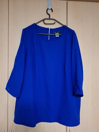 Blusenshirt Gr. 48, La Redoute, blau, Halbarm