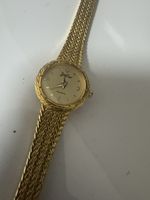 Damen Armbanduhr Delfini Goldfarben Quartz gebraucht