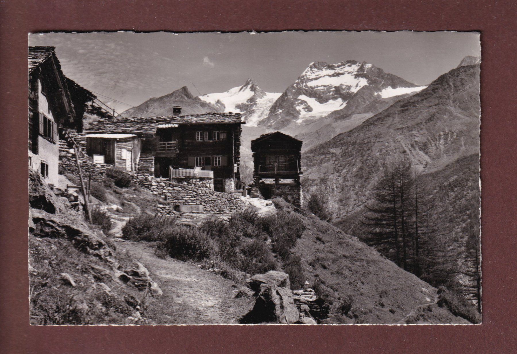Cartoline postali: HOHNEGG ob Saas-Fee - 1953 – Usato da Pully venduto da nicecards