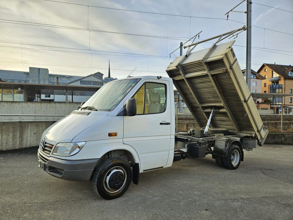 Mercedes-Benz Sprinter 411 CDI 3-Seitenkipper mit Ladekran (Gebraucht ...