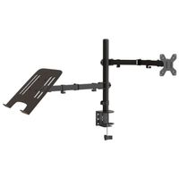 Support de moniteur noir acier VESA 75/100 mm