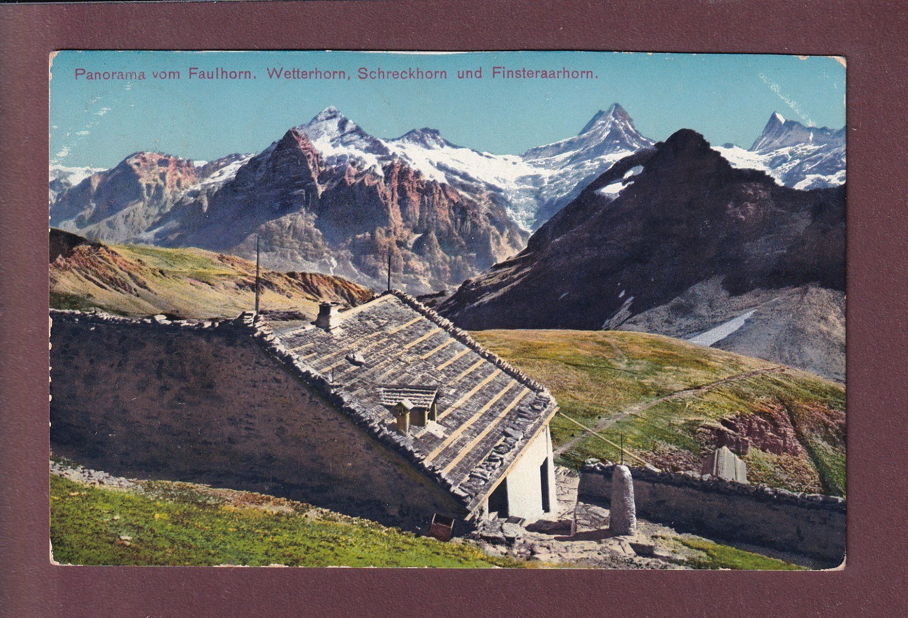 Cartoline postali: Panorama vom FAULHORN - 1917 – Usato da Pully venduto da nicecards
