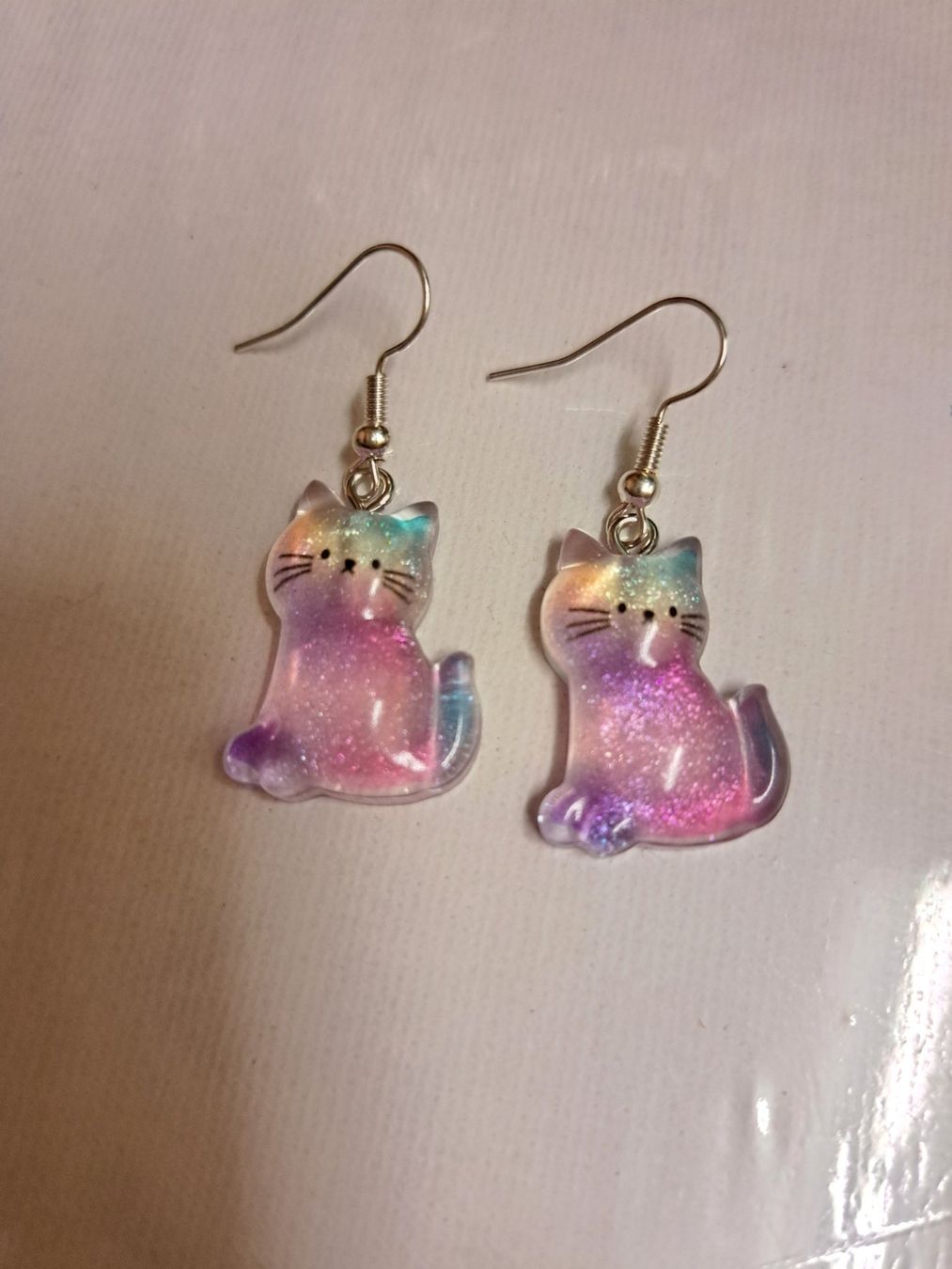 Orecchini pendenti & Orecchini a lobo: Glitzernde Bunter Katzen Ohrhänger, Ohrringe Modeschmuck – Nuovo (secondo la descrizione) da Weggis venduto da Leeclipse