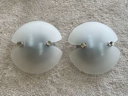 2 Moderne Lampen, Glas matt