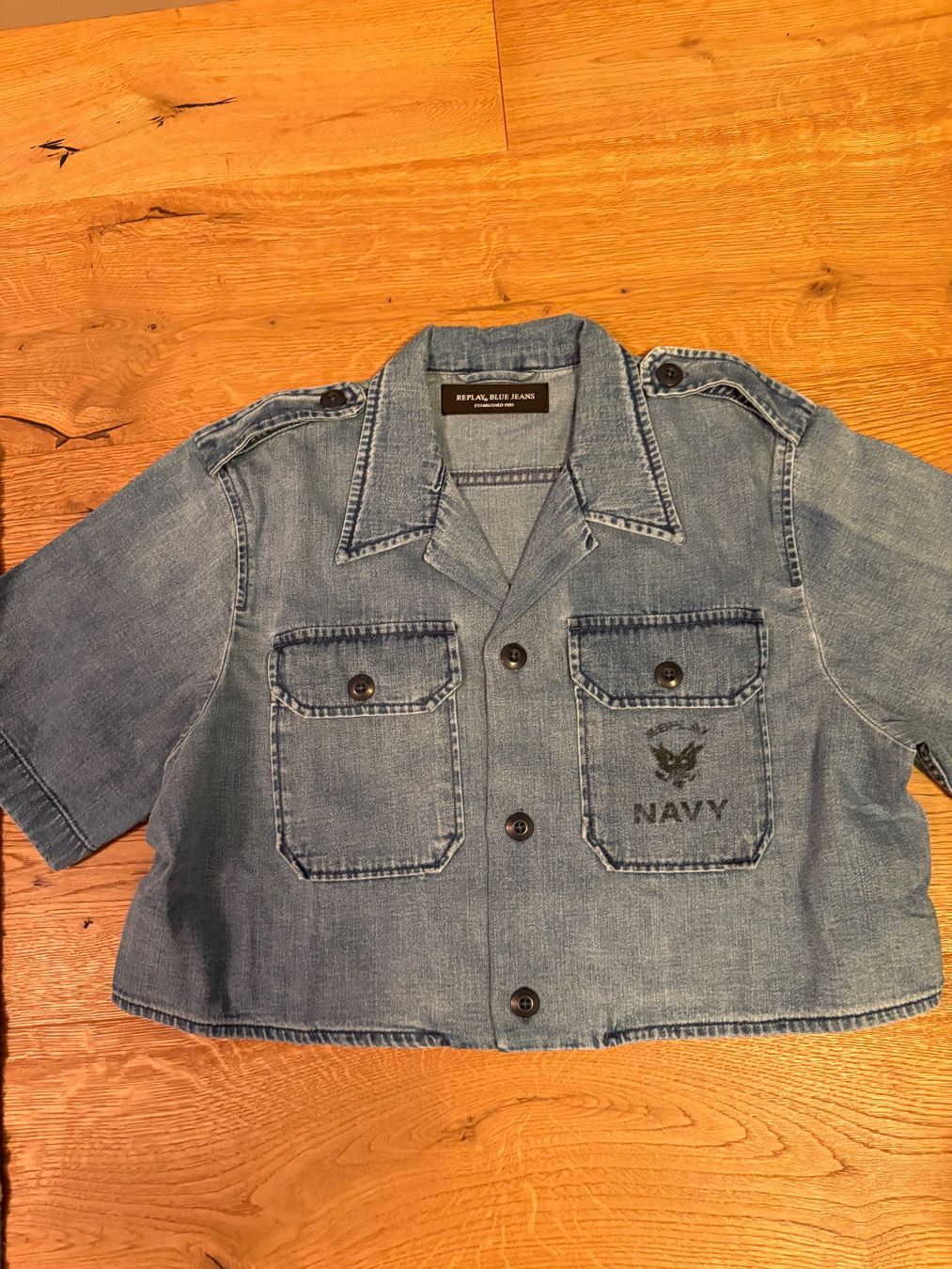 Camicette: Cooles Jeanshemd, Crop Style, , Grösse L neue – Nuovo (secondo la descrizione) da Gutenswil venduto da mse_hbj5 2