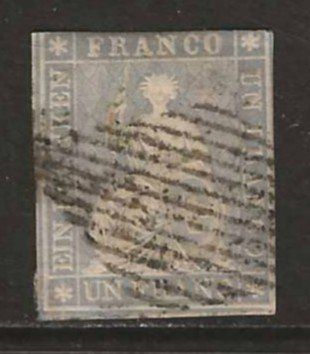 Tutti i francobolli: 1855 : Strubel Nr. 27C : KP 1300.-- – Usato da Gümligen venduto da Geniusbuy