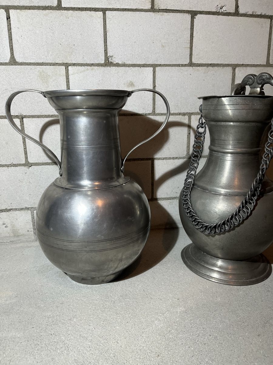 Karaffen: 2 x Grosse ZinnKanne/-Vase – Gebraucht aus Würenlos von KLG_3TBs 2