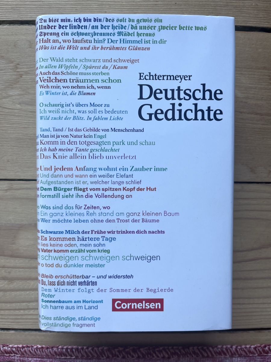 Bücher: Deutsche Gedichte von Echtermeyer Taschenbuch – Neu und originalverpackt aus Zürich von ann_r2cf